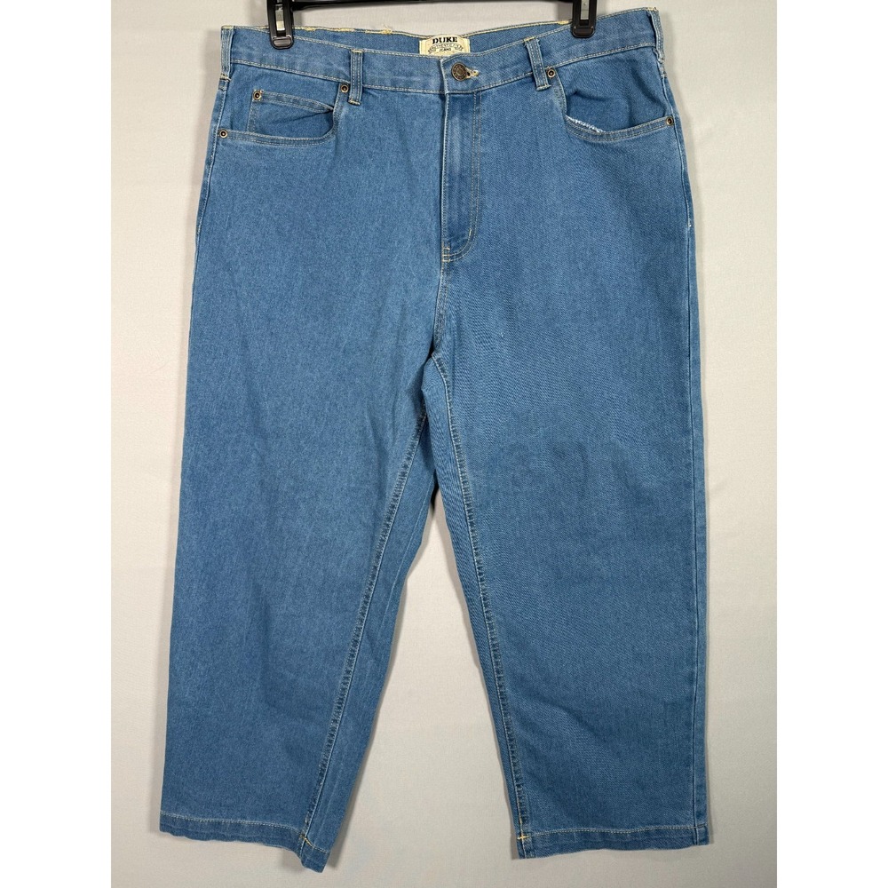 Duke Authentic Fit Men‎ Blue Straight Leg Jeans 36x24.5